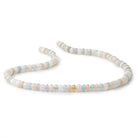 6mm Multi Beryl plain rondelle beads 16 inch 107 pieces - BeadsofCambay.com
