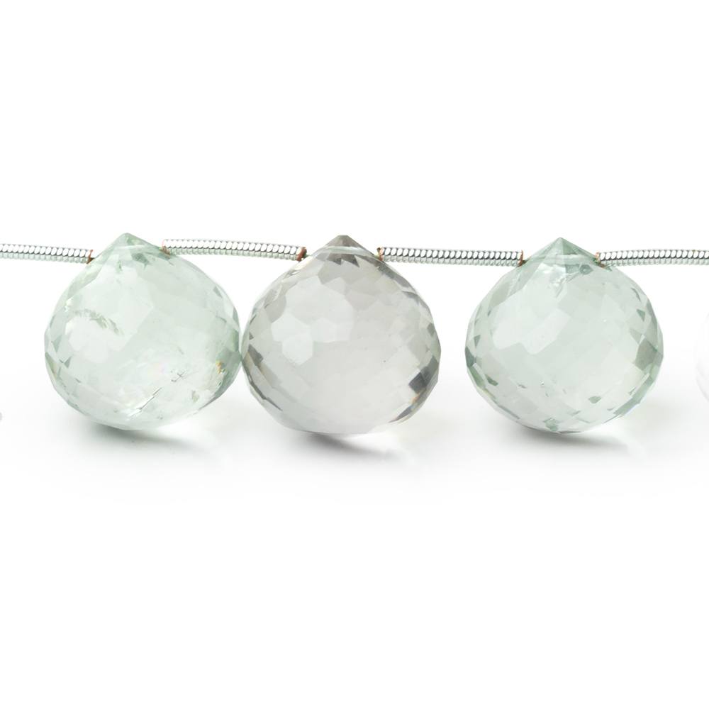 14.5-15mm Prasiolite Faceted Candy Kiss Beads 7 inch 11 pieces - Beadsofcambay.com