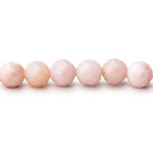 6-8mm Pink Peruvian Opal Faceted Round Beads 8 inch 32 Beads - BeadsofCambay.com