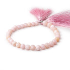 6-8mm Pink Peruvian Opal Faceted Round Beads 8 inch 32 Beads - BeadsofCambay.com