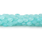 7x5mm Seafoam Blue Chalcedony Faceted Oval 13.5 inch 46 Beads - BeadsofCambay.com
