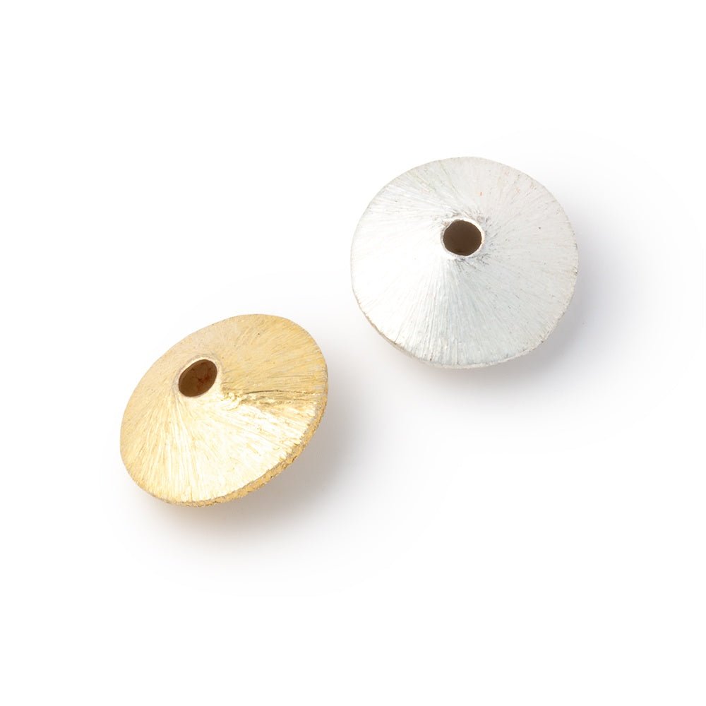 14mm Brushed Disc Bead Set of 4 - Beadsofcambay.com