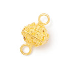 14mm Circle Design Bipyramid Magnetic Clasp 1 piece - Beadsofcambay.com