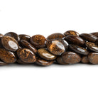 14x10mm Bronzite plain oval beads 15.5 inch 22 pieces - Beadsofcambay.com