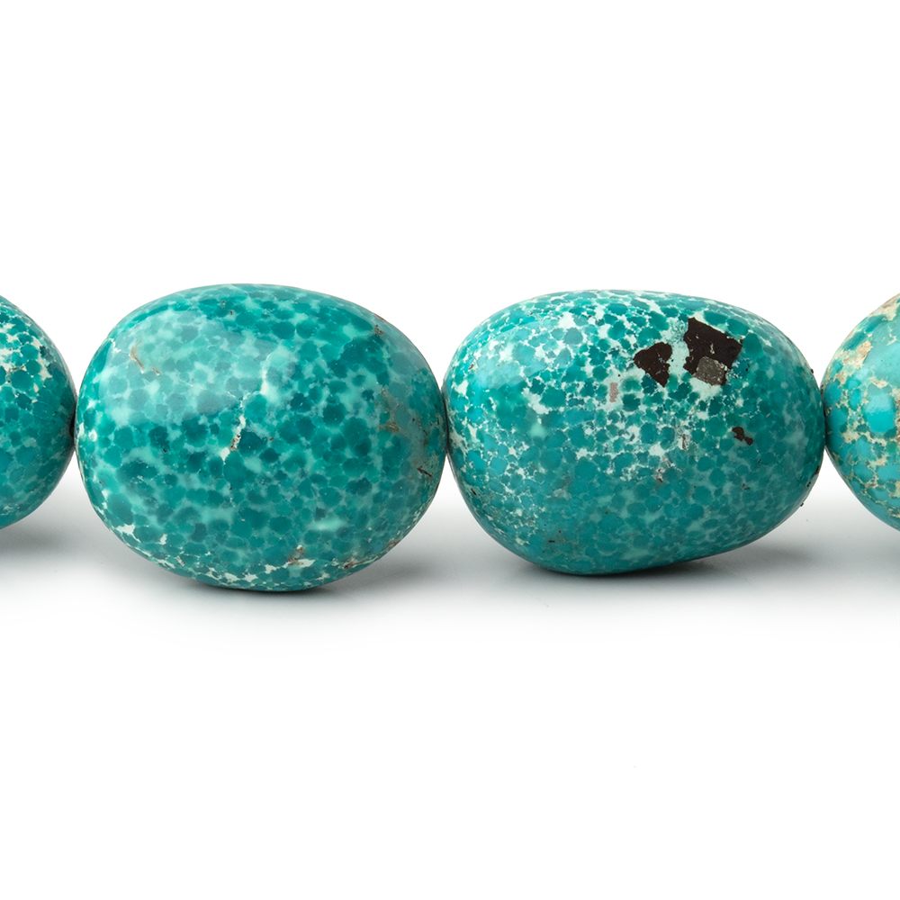 14x12 - 20x17mm Mongolian Turquoise Plain Nugget 18 inch 27 Beads AA - Beadsofcambay.com