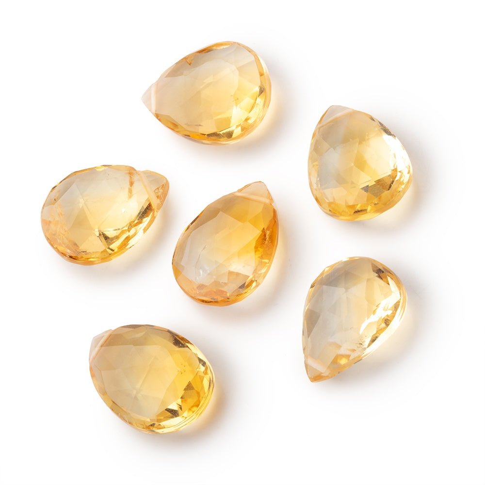 15-16.5mm Citrine Faceted Pear Focal Beads 1 piece - Beadsofcambay.com