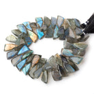 15 - 16mm Labradorite Faceted Fancy Briolette 7 inch 55 Beads AA - Beadsofcambay.com