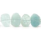 15-17mm Aquamarine Side Drill Slice Beads 7 inch 15 pieces - Beadsofcambay.com