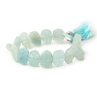 15-17mm Aquamarine Side Drill Slice Beads 7 inch 15 pieces - Beadsofcambay.com