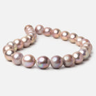 15-17mm Golden Pink Baroque Freshwater Pearls 16.5 inch 26 Beads - Beadsofcambay.com