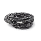 1.5 - 2.5mm Charcoal Gray Raw Diamond Cube Beads 15 inch 165 pieces - Beadsofcambay.com