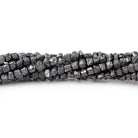1.5 - 2.5mm Charcoal Gray Raw Diamond Cube Beads 15 inch 165 pieces - Beadsofcambay.com