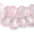 15-25mm Rose Quartz Faceted Pear Beads 5.5 inch 27 pieces AA - Beadsofcambay.com