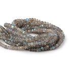 3.5-6mm Labradorite Faceted Rondelle Beads 18 inch 139 pieces AA - BeadsofCambay.com