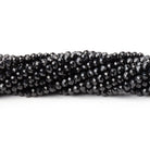 3mm Black Spinel Micro Faceted Rondelles 12.5 inch 130 Beads AAA - BeadsofCambay.com