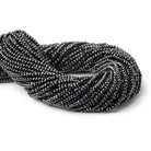 3mm Black Spinel Micro Faceted Rondelles 12.5 inch 130 Beads AAA - BeadsofCambay.com