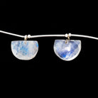 15x11-16x12mm Rainbow Moonstone Faceted Half Moon Beads 6 inch 7 pieces - Beadsofcambay.com