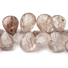 15x11 - 20x13mm Copper Rutilated Quartz Faceted Pear 8 inch 48 Beads - Beadsofcambay.com