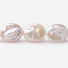 15x13 - 17x14mm Rosé White Oval Freshwater Pearls 16 inch 23 Beads - Beadsofcambay.com