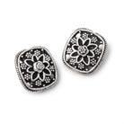 15x13mm Floral Design Cushion Set of 2 Beads - Beadsofcambay.com