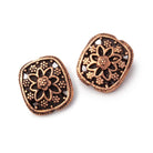 15x13mm Floral Design Cushion Set of 2 Beads - Beadsofcambay.com