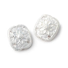 15x13mm Floral Design Cushion Set of 2 Beads - Beadsofcambay.com