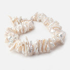 15x7 - 24x14mm Cream Center Drill Biwa Freshwater Pearls 15 inch 110 beads - Beadsofcambay.com