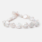 16 - 18mm Rosé White Coin Freshwater Pearls 15.5 inch 23 Beads - Beadsofcambay.com
