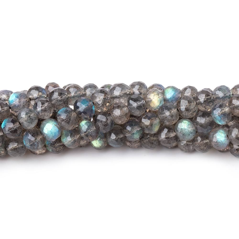 4.5mm Labradorite micro-faceted rondelle beads 13.5 inch 95 pieces AAA - BeadsofCambay.com