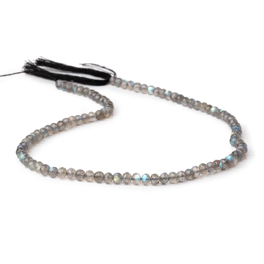 4.5mm Labradorite micro-faceted rondelle beads 13.5 inch 95 pieces AAA - BeadsofCambay.com