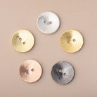 16mm Brushed Round Buttons Set of 10 - Beadsofcambay.com