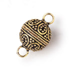 16mm Miligrain Tear Drop Design Round Magnetic Clasp 1 piece - Beadsofcambay.com