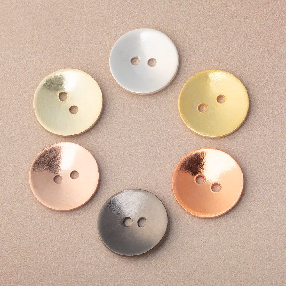 16mm Shiny Round Buttons Set of 10 - Beadsofcambay.com