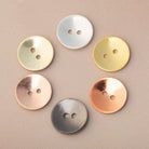 16mm Shiny Round Buttons Set of 10 - Beadsofcambay.com
