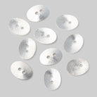 16x12mm Brushed Oval Buttons Set of 10 - Beadsofcambay.com