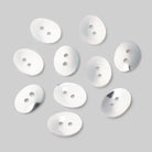 16x12mm Shiny Oval Buttons Set of 10 - Beadsofcambay.com