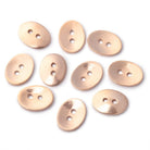 16x12mm Shiny Oval Buttons Set of 10 - Beadsofcambay.com