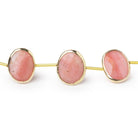 16x12mm Vermeil Bezel Pink Peruvian Opal Faceted Nugget Strand 10 Beads - Beadsofcambay.com