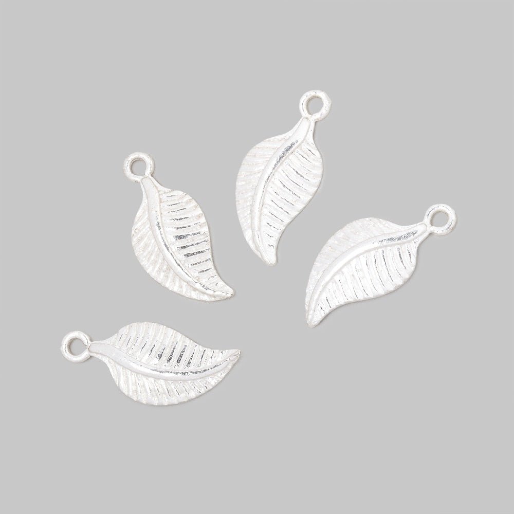 16x8.5mm Leaf Pendant Charm Set of 4 pieces - Beadsofcambay.com