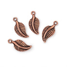 16x8.5mm Leaf Pendant Charm Set of 4 pieces - Beadsofcambay.com