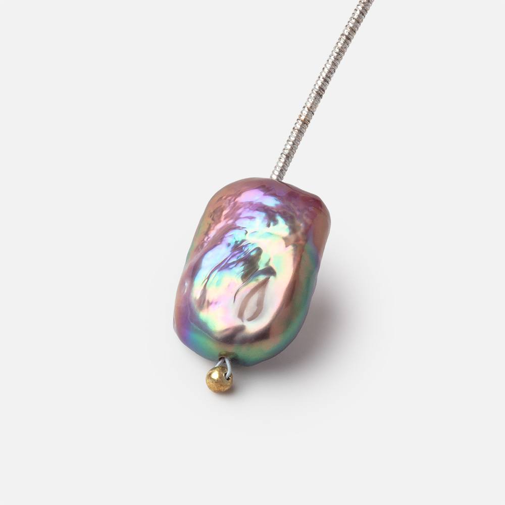 17-18mm Lilac Rectangle Freshwater Pearl Focal 1 Piece - Beadsofcambay.com