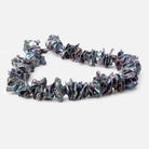 17-22mm Peacock Center Drill Ultra Keshi Freshwater Pearls 16 inch 105 Beads - Beadsofcambay.com
