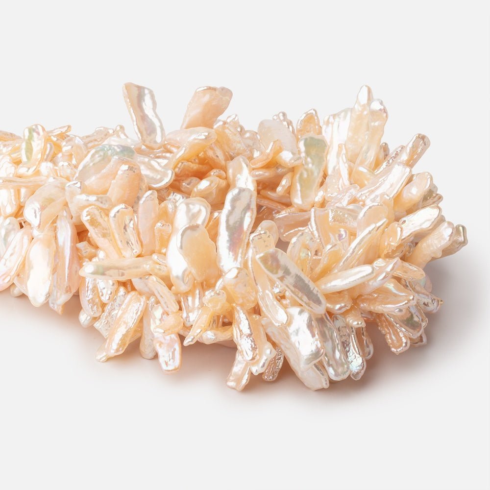 17 - 23mm Peach Top Drill Biwa Pearls 15 inch 50 beads AAA - Beadsofcambay.com