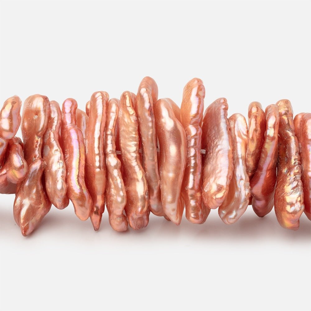 17-30mm Salmon Center Drill Ultra Keshi Freshwater Pearls 15 inch 112 Beads - Beadsofcambay.com