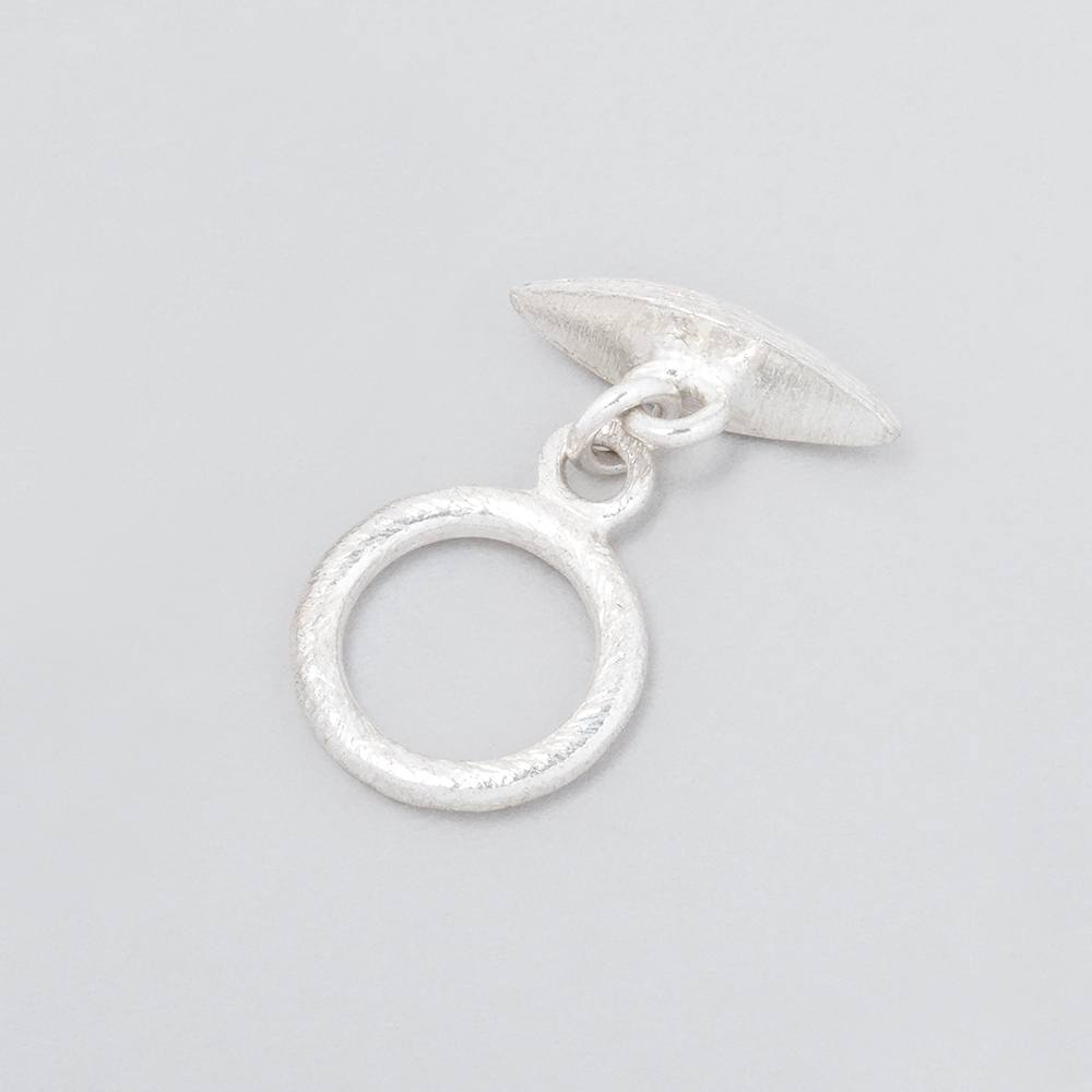 12mm Sterling Silver Toggle Brushed Marquise Design 1 piece - BeadsofCambay.com