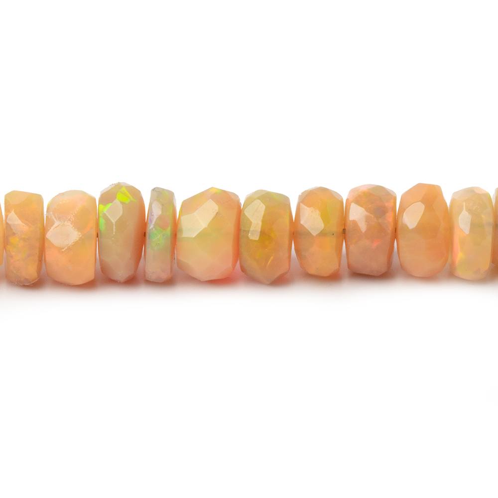 3.5-6mm Golden Ethiopian Opal Faceted Rondelles 18 inch 174 Beads AAA - BeadsofCambay.com