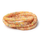 3.5-6mm Golden Ethiopian Opal Faceted Rondelles 18 inch 174 Beads AAA - BeadsofCambay.com