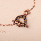 17mm Antiqued Copper Round Toggle with Infinity Design - Beadsofcambay.com