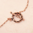 17mm Antiqued Copper Toggle Woven Design 1 piece - Beadsofcambay.com