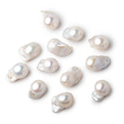 17x10 - 20x11mm White Ultra Baroque Freshwater Pearl Focal 1 piece - Beadsofcambay.com